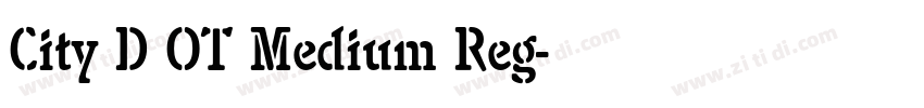 City D OT Medium Reg字体转换